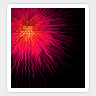 Abstract dark pink Solar rays Sticker